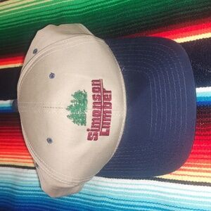 Vtg Simonson Lumber Embroidered Snapback Hat Cap One Size